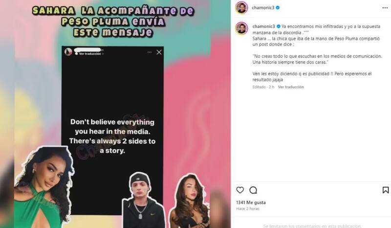 la supuesta tercera en discordia en la relación de Nicki Nicole y Peso Pluma.