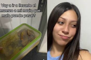 VIDEO: Mujer le lleva comida a su novio al trabajo y lo descubre siendo infiel