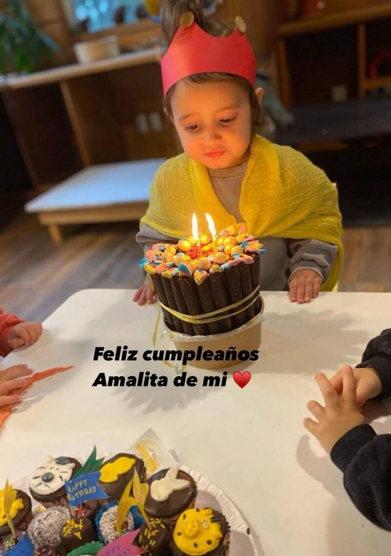 Amalia, hija de Dominique Gallegos y una de las tantas fotos que tiene en las celebraciones de sus cumpleaños.
