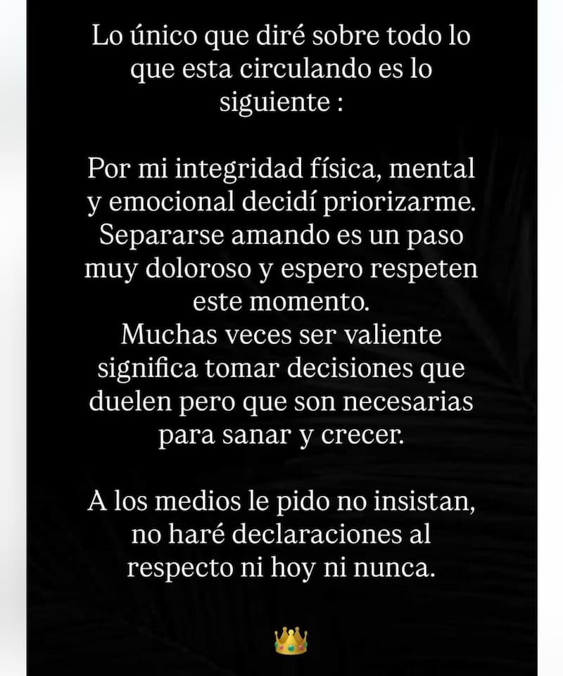 La comediante alzó la voz tras quiebre con Américo.