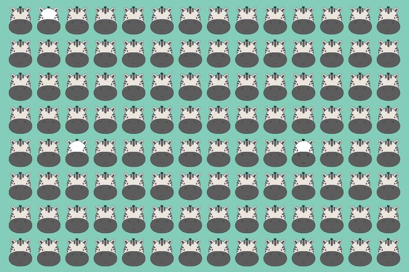 ¿Dónde están las cebras blancas con menos rayas?