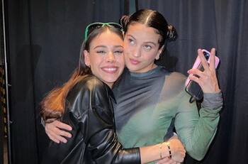 "Qué grande, amiga": Danna Paola comparte su emoción por conocer a Rosalía