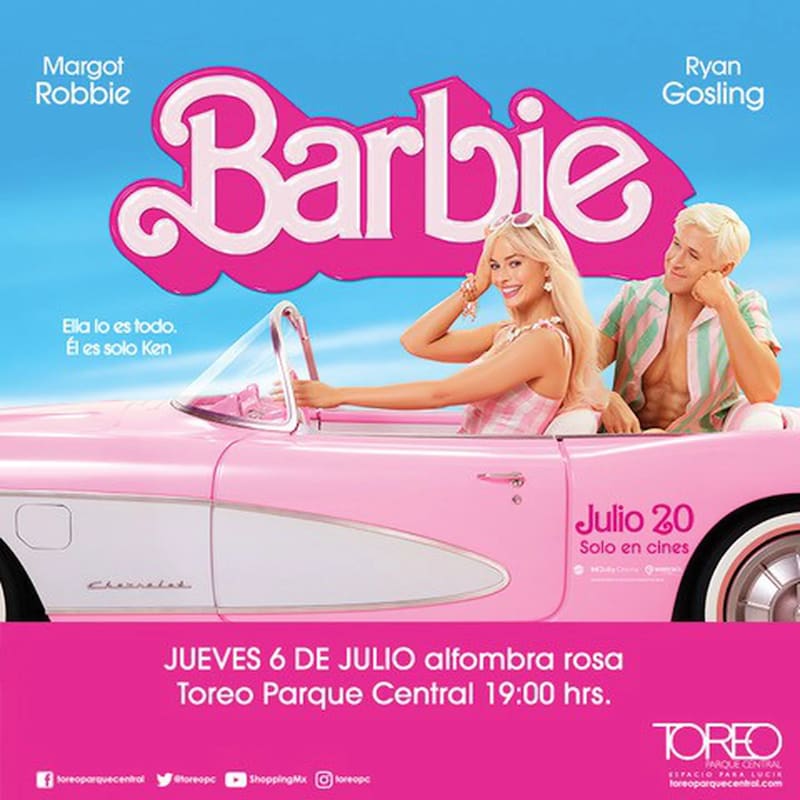 Los actores estarán en la alfombra rosa de la película "Barbie" en la Ciudad de México.