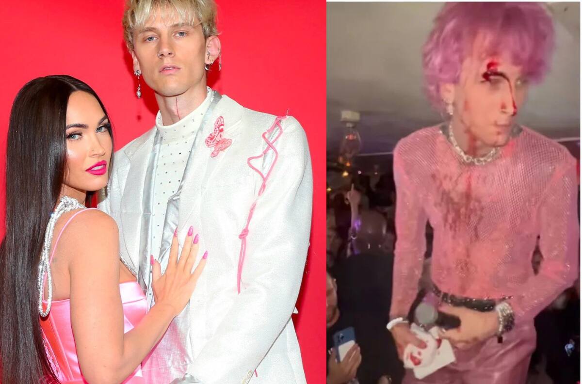 Machine Gun Kelly confiesa el motivo de romperse una copa de vino en la cabeza