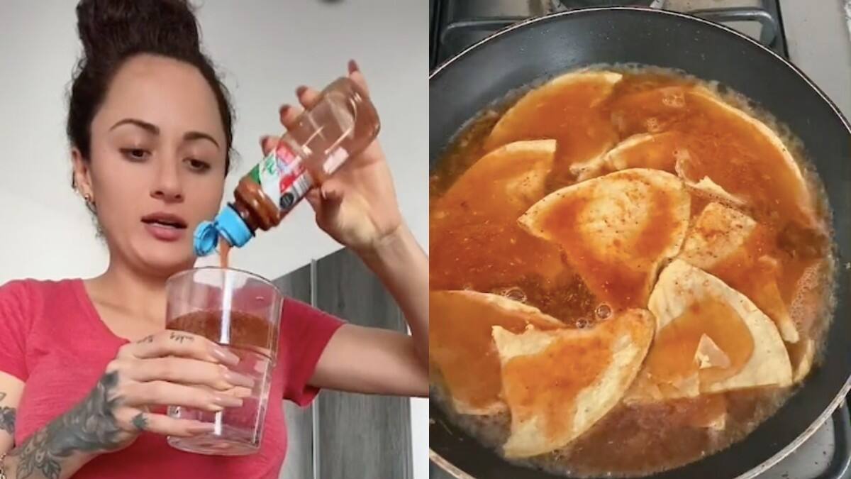 VIDEO: ¡Delito gastronómico! Española hace chilaquiles con salsa Valentina y chile en polvo