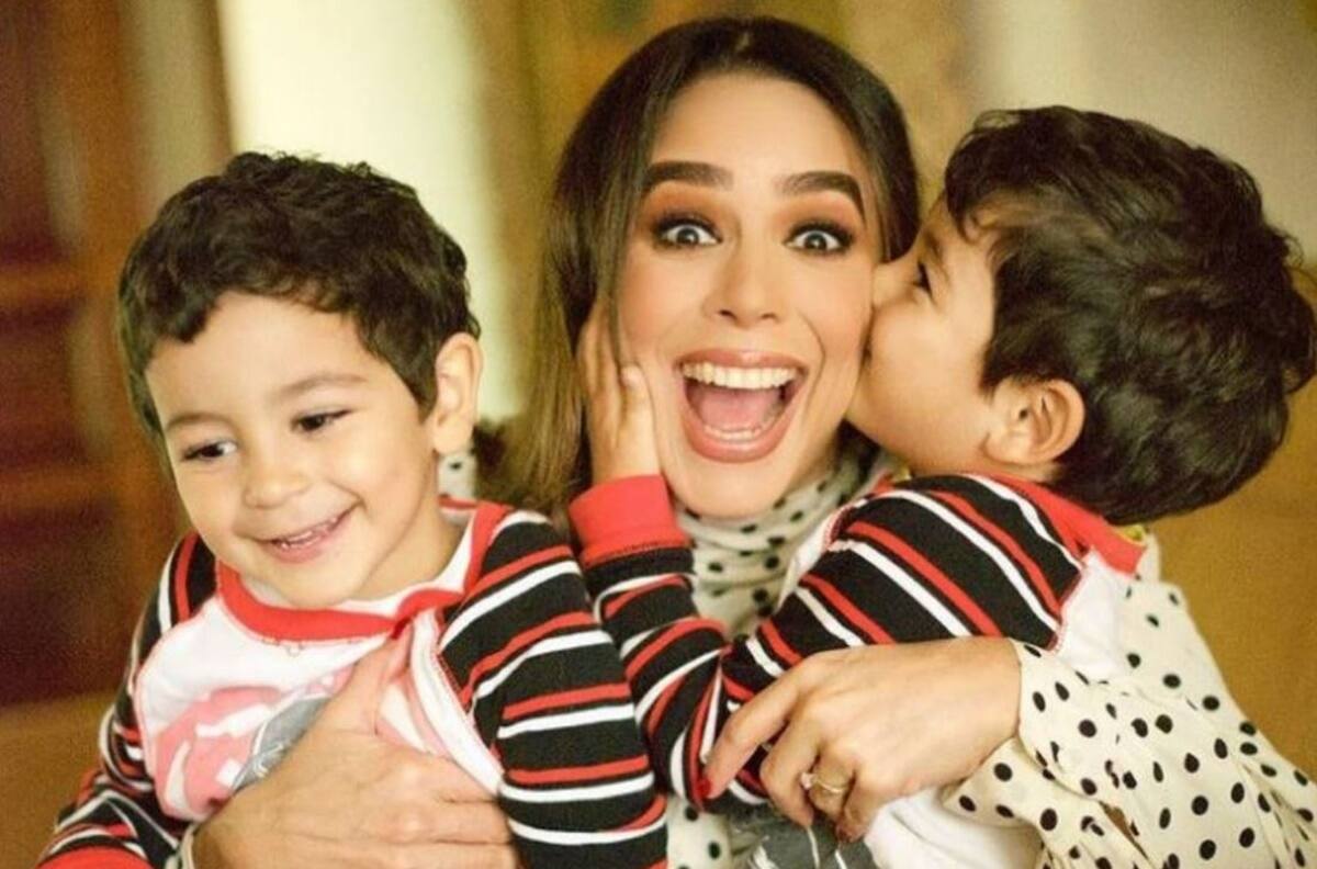 Biby Gaytán presume con orgullo el divertido debut de sus mellizos en televisión