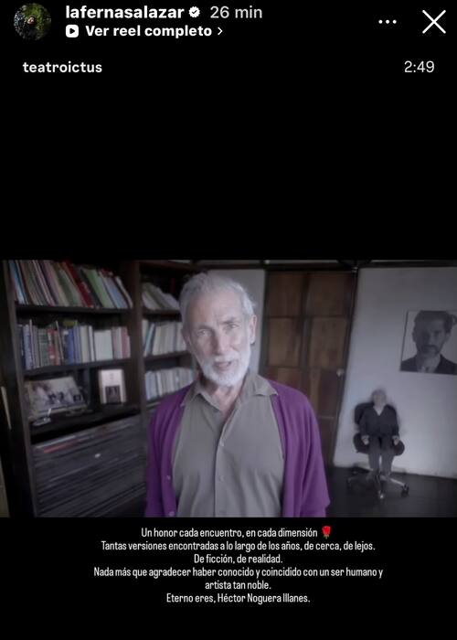 La actriz despidió a Tito Noguera.