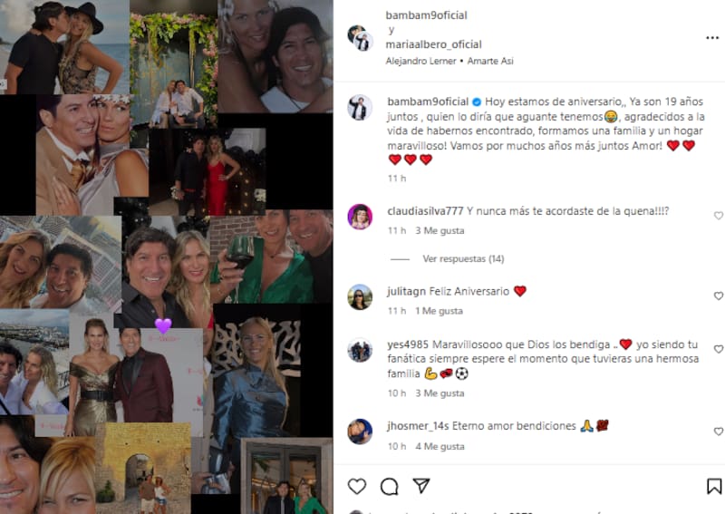 Iván Zamora le dedicó tierno video a María Alberó.