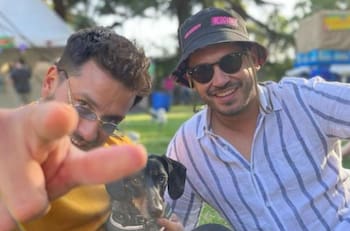 Gino Costa disfruta de especial regaloneo con su pareja, Miguel Ángel Campos, y su perrita