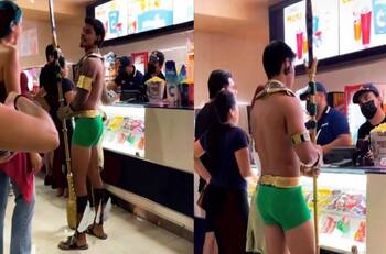 Así reaccionó Tenoch Huerta a la foto viral del joven disfrazado de Namor en el cine