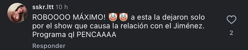 Y las duras críticas del público a Gala Cardirola.
Foto: Instagram