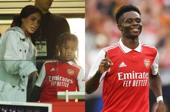 VIDEO | La promesa de Bukayo Saka al hijo de Kim Kardashian y Kanye West
