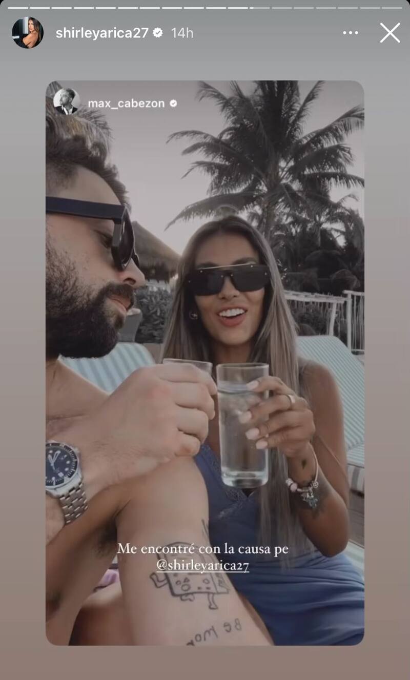 Shirley Arica y Max Cabezón están de vacaciones juntos en Tulum, México.