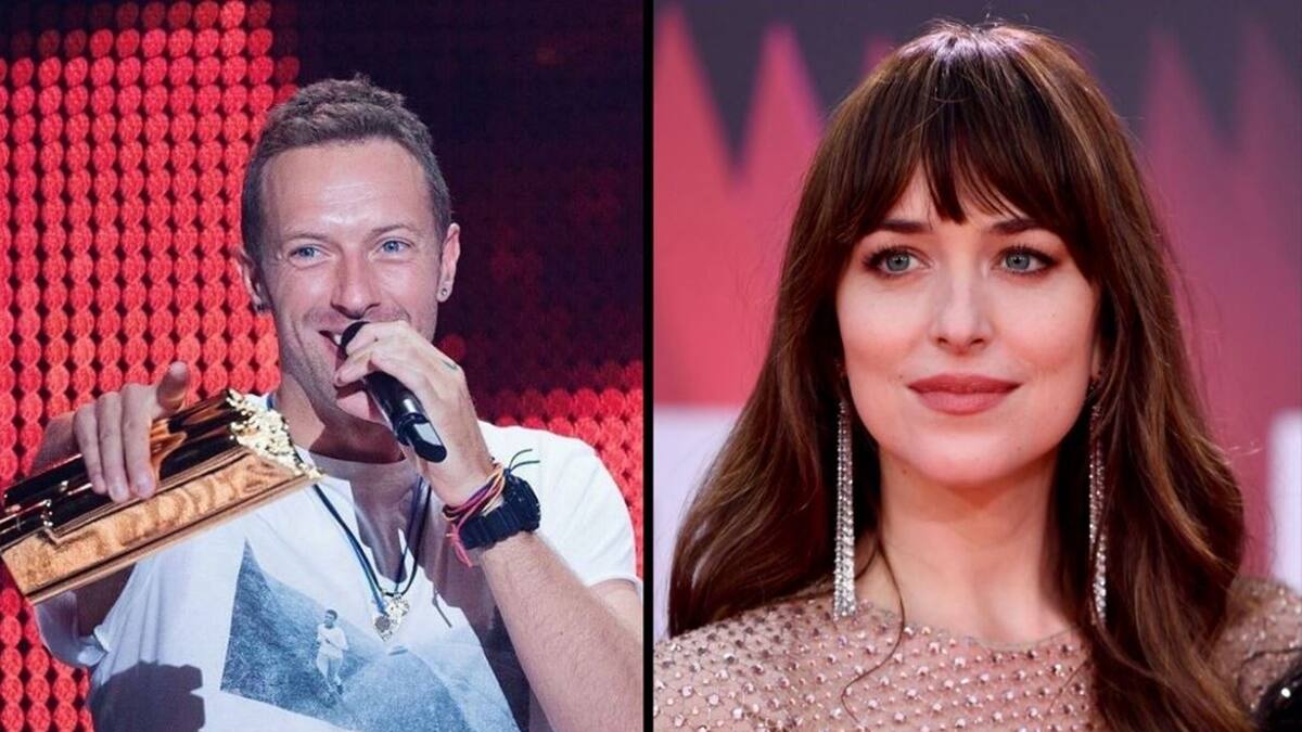 Chris Martin aparece por sorpresa en videoconferencia de Dakota Johnson y se hace viral