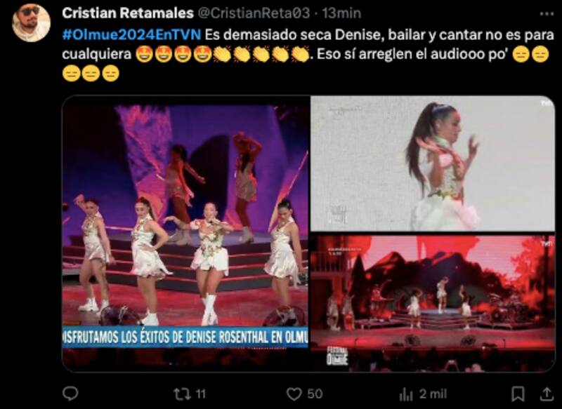 Denise Rosenthal se destacó en el escenario del Patagual.