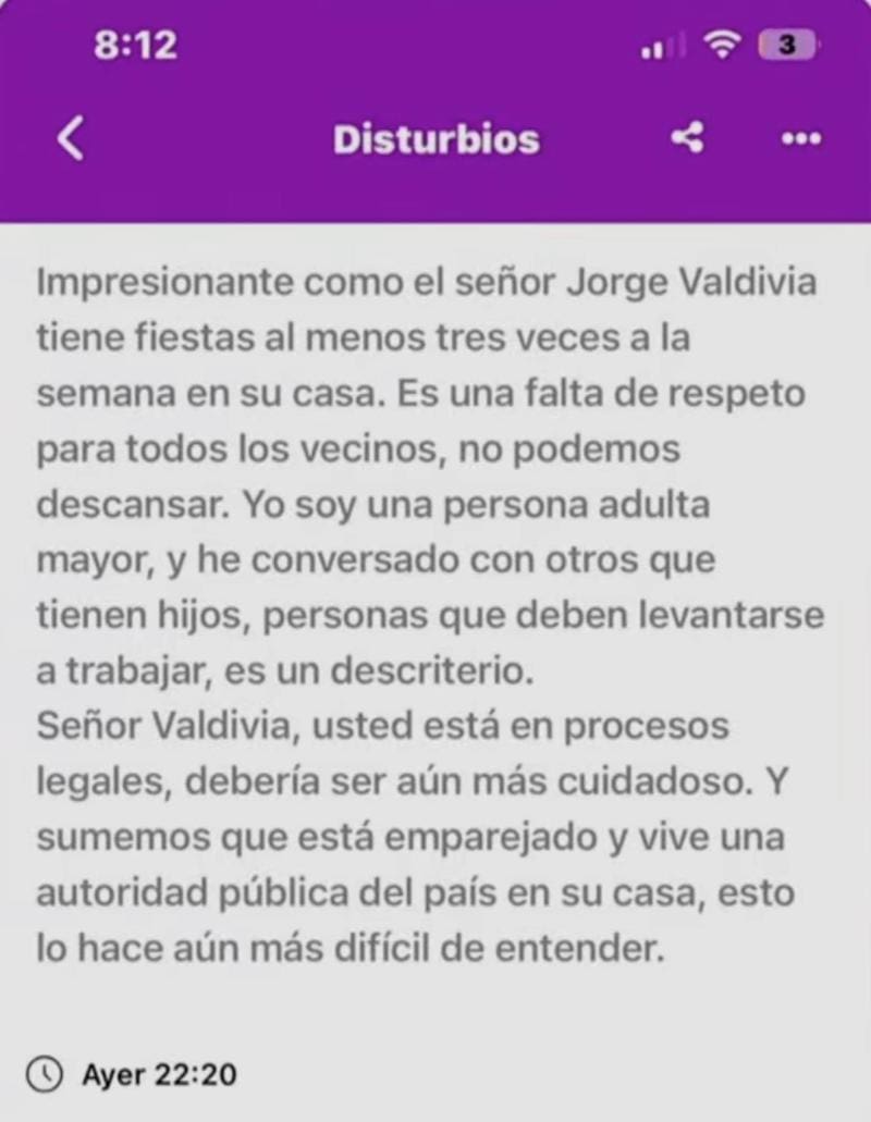 El exfutbolista estaría siendo acusado de realizar fiestas.
