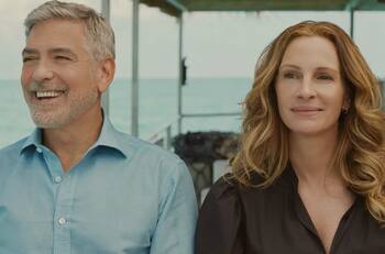 ¡Por amor a George Clooney! Julia Roberts sorprende luciendo un vestido con las fotos de su amigo