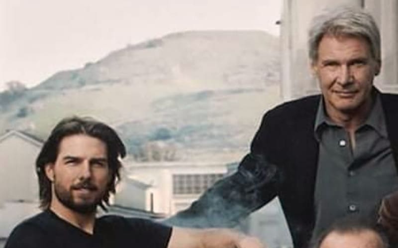 Tom Cruise y Harrison Ford Se encuentran en el Gran Premio de Gran Bretaña - Créditos: Foto de archivo