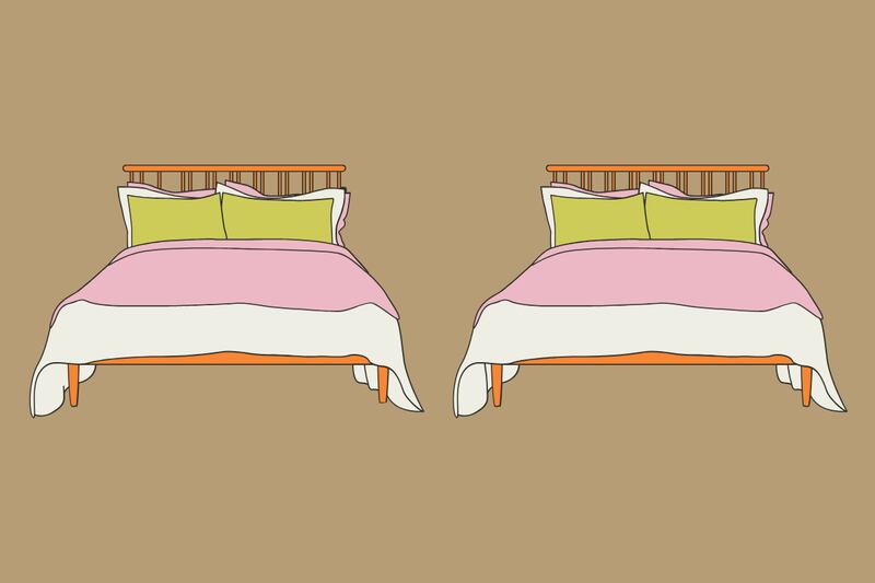 En este test visual hay cuatro diferencias entre dos camas que parecen iguales.