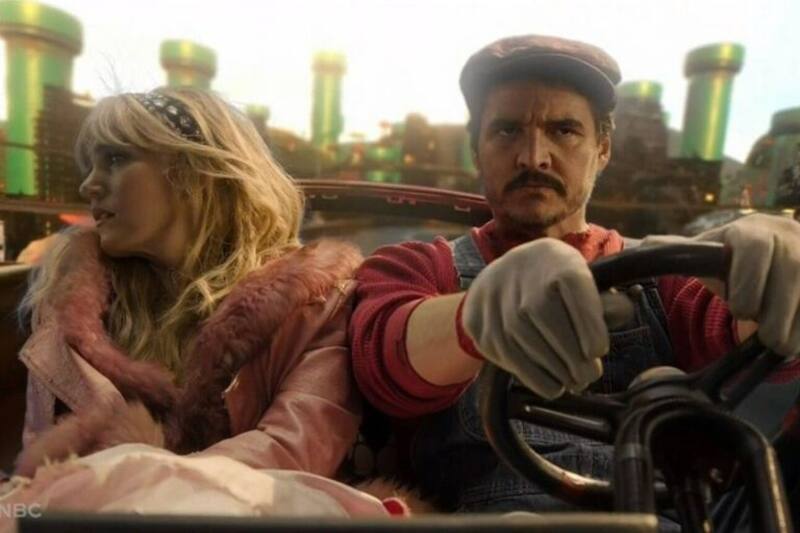 El actor dio vida a "Mario Bros." en el falso tráiler creado por el programa.