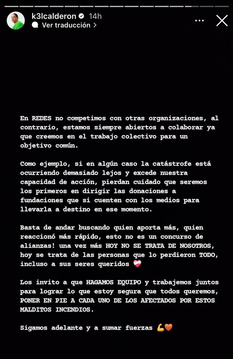 Historia publicada de Kel Calderón. - Créditos: Captura de pantalla Instagram