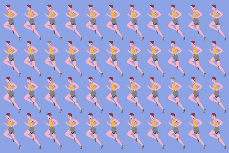 Pon a prueba tu ojo de águila y encuentra los dos corredores de pelo cano.