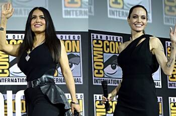 Así lucen Salma Hayek y Angelina Jolie como heroínas de "The Eternals"