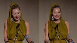 VIDEO: Preocupación por Kate Moss tras presentar premio en supuesto estado inconveniente