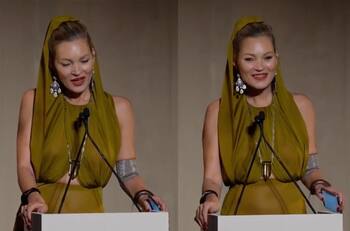 VIDEO: Preocupación por Kate Moss tras presentar premio en supuesto estado inconveniente