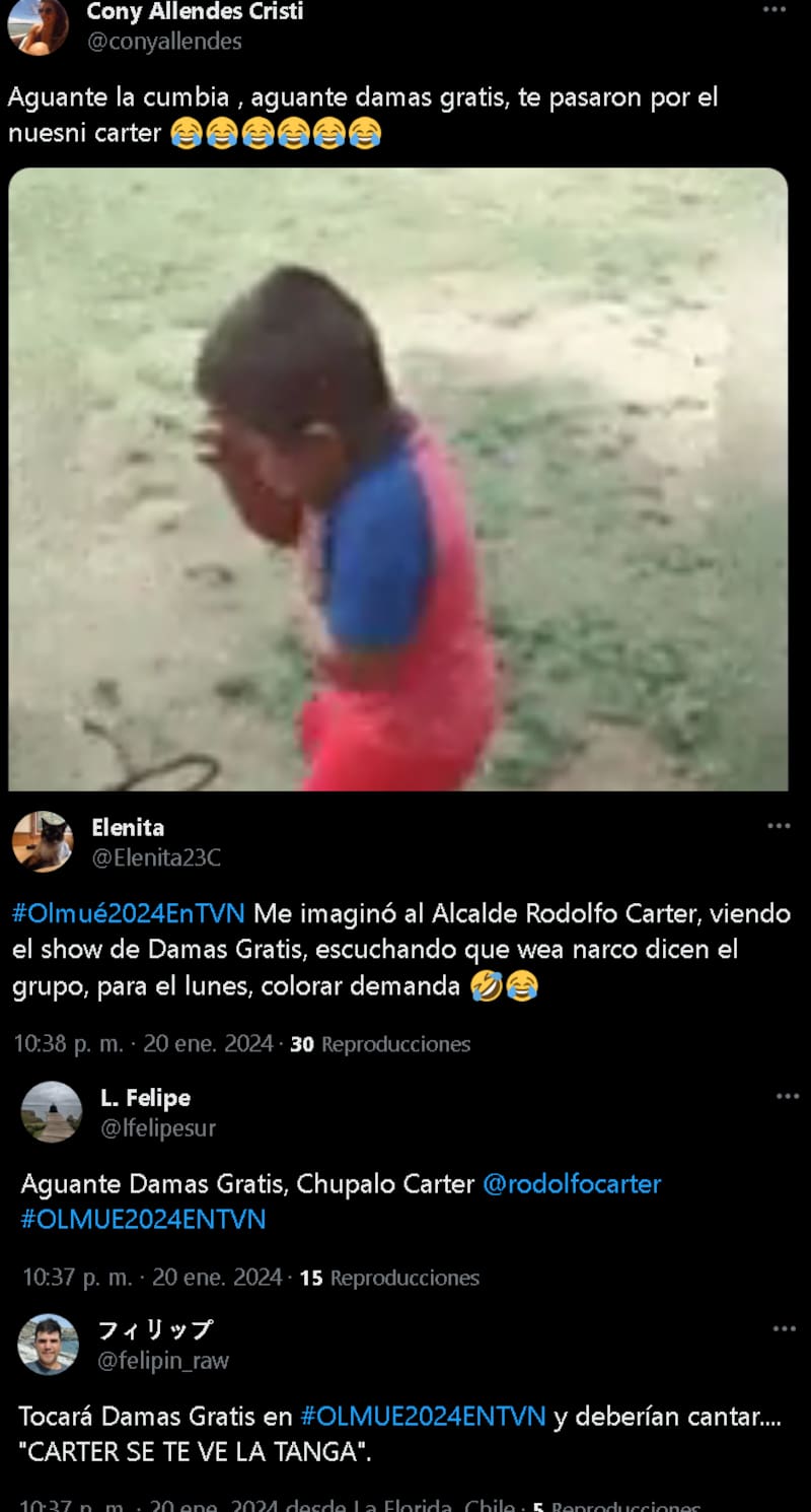 Las reacciones dedicadas al alcalde de La Florida, Rodolfo Carter.