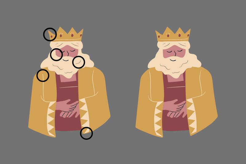 ¡Aquí estaban las cinco diferencias entre los reyes!