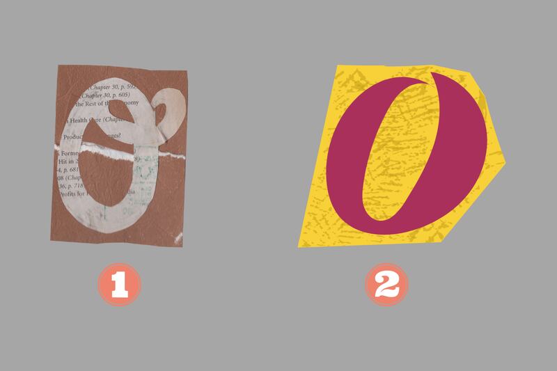 Dos alternativas en este test de personalidad: una "o" minúscula; y una "O" mayúscula.