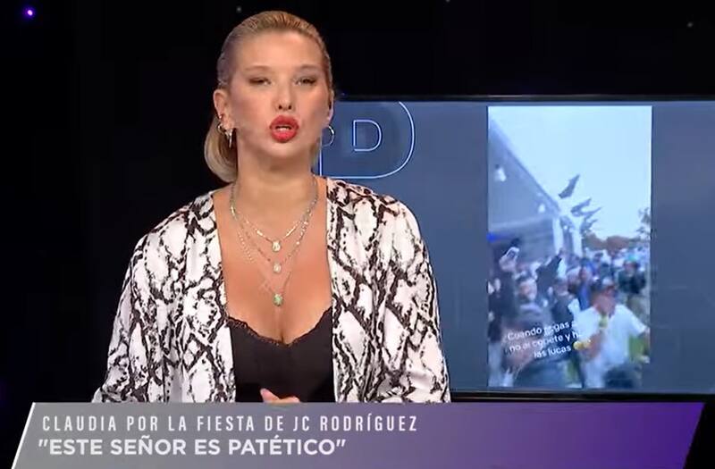 Claudia Schmitd criticó a Julio César Rodríguez. Créditos: Pantallazo CHV