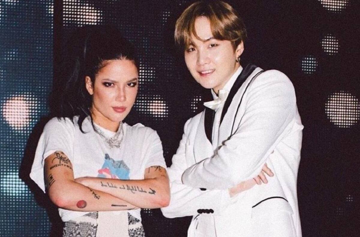 Halsey llama cariñosamente como su “gemelo” a Suga de “BTS” por su cumpleaños