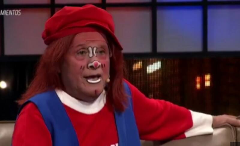 El payaso está internado de gravedad.