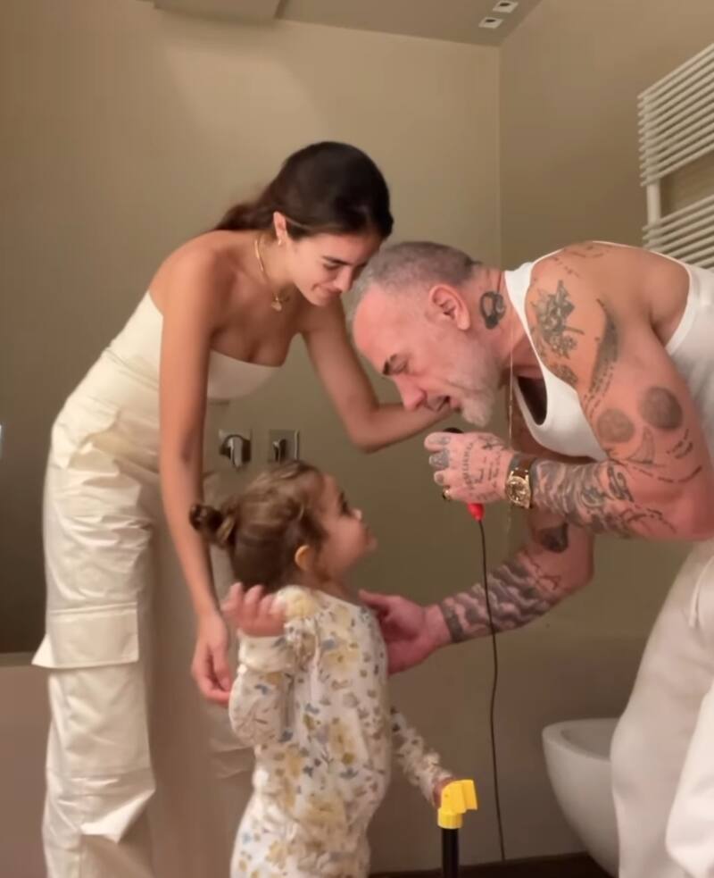 La modelo venezolana dedicó un tierno mensaje a Gianluca Vacchi con motivo del Día del Padre