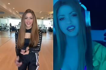 Shakira causa sensación al mover las caderas al ritmo de merengue