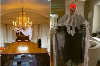 Salma Hayek presume su casa, la convierte en templo de “espíritus malignos” para Halloween