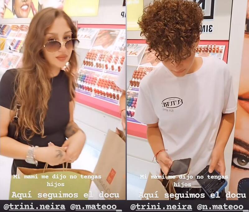 Trinidad y Mateo em conflicto por sus redes sociales. Créditos: Instagram