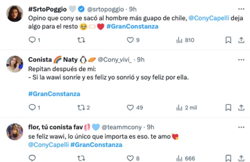 Algunas reacciones que dejó el que sería el nuevo romance de Constanza Capelli.
