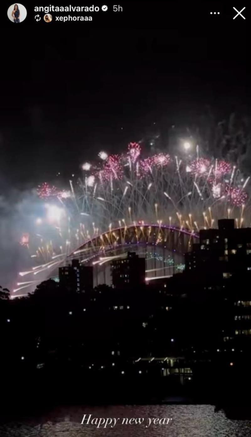 Angie Alvarado le da la bienvenida al 2024.