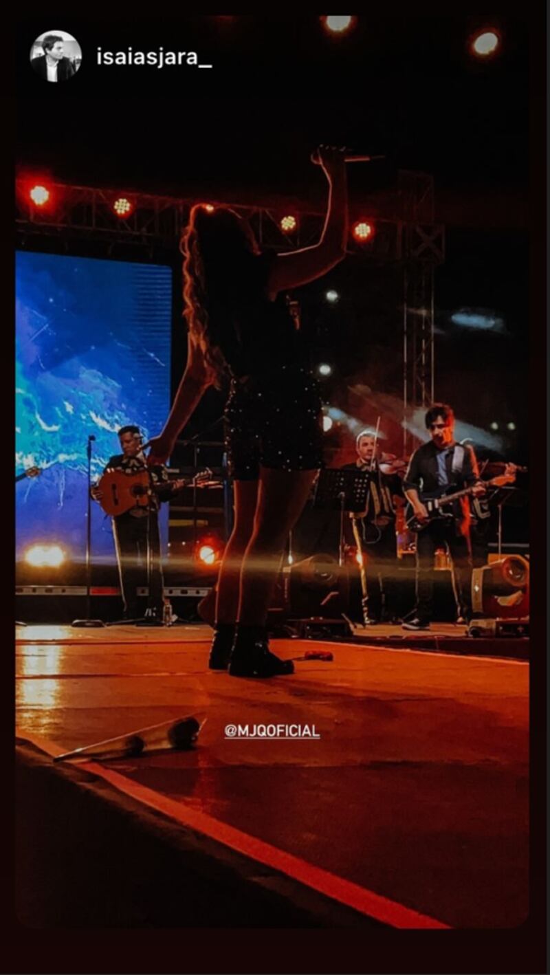 María José Quintanilla en su presentación en  Machalí