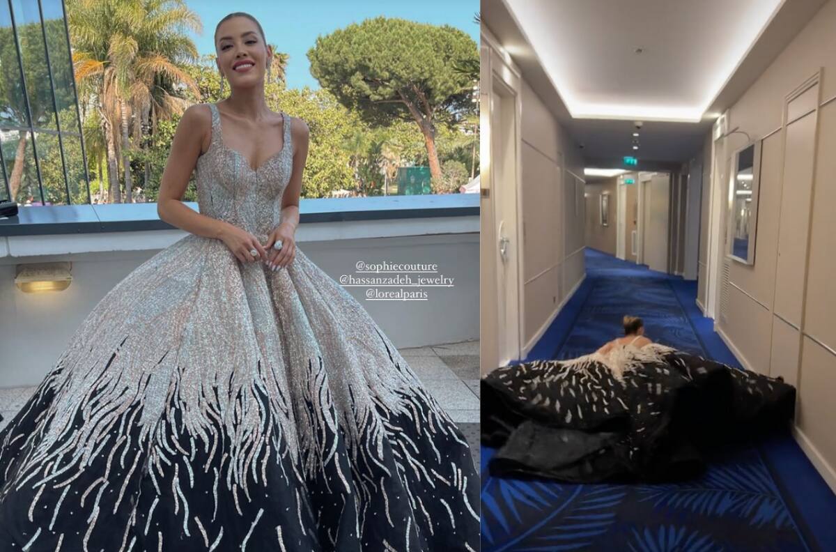 Michelle Salas sufre caída en el Festival de Cannes