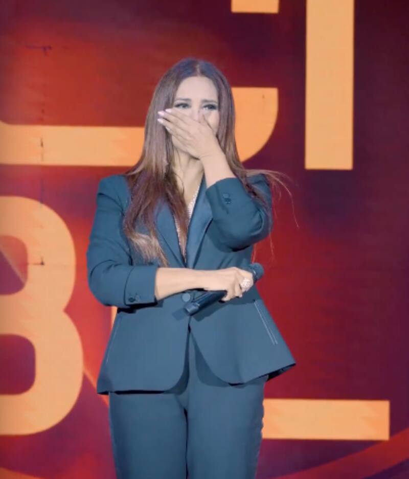 Myriam Hernández rompió en lágrimas en el concierto.