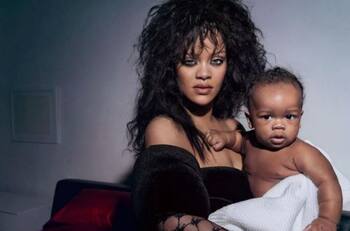Rihanna posa por primera vez con su hijo y A$AP Rocky en portada de revista y las redes enloquecen