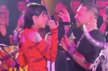VIDEO: Christian Nodal y Cazzu cantaron juntos en México y nadie notó que eran novios