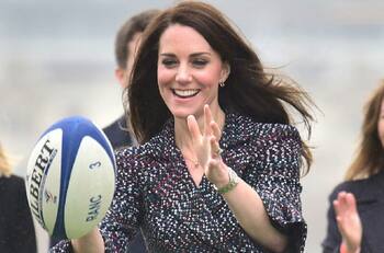 Kate Middleton asume como la nueva patrona de la liga de rugby de Inglaterra