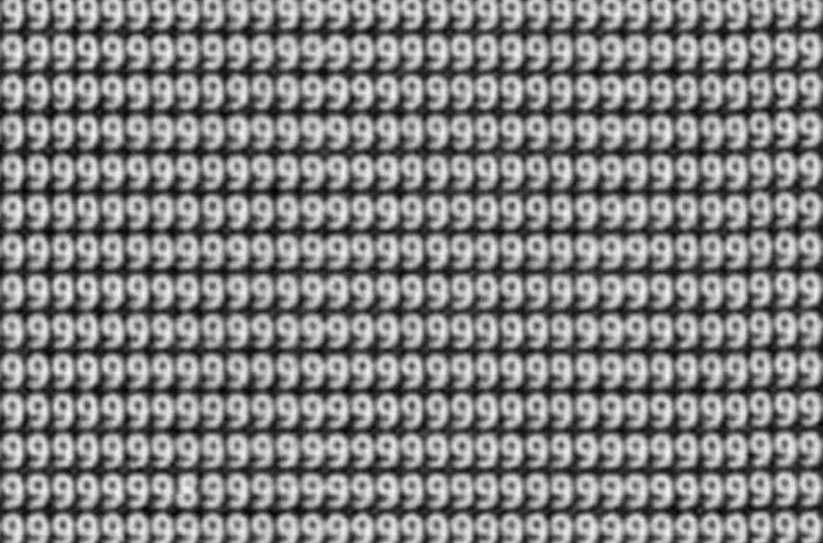 Test visual: ¿Eres capaz de ubicar el número 8 en menos de 10 segundos?
