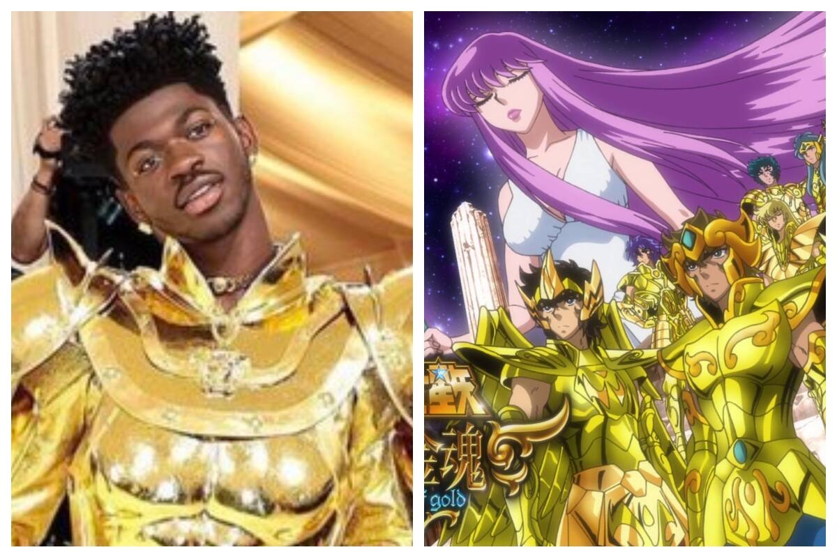 "Es igual": Lil Nas X llegó a la Met Gala y lo compararon con personaje de "Caballeros del Zodiaco"