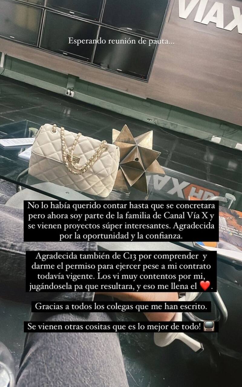 Camila Campos se integró a Vía X. Créditos: Instagram